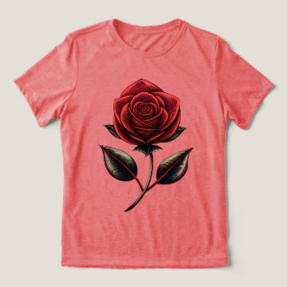 red rose Tri-Blend shirt