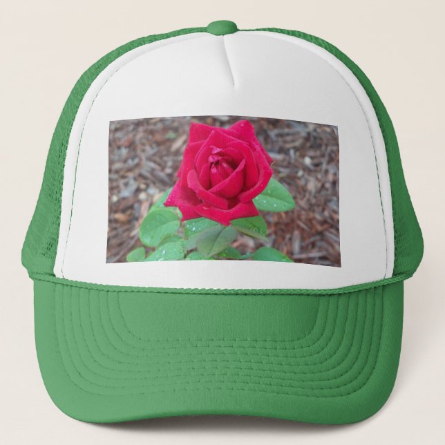 Red Rose Trucker Hat (Front)