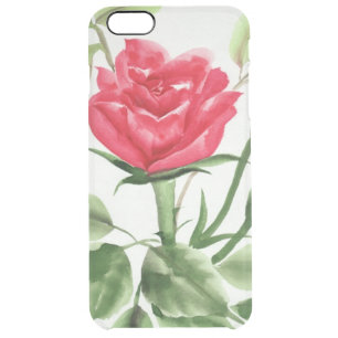 Red Rose Clear iPhone 6 Plus Case