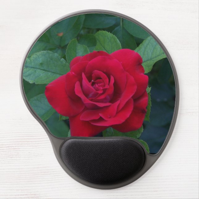 Red Rose Up Close Gel Mouse Pad (Front)