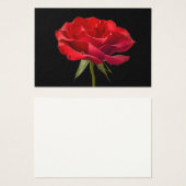 Red Rose w/ Dew Drop on Black Background Custom (Front & Back)