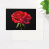 Red Rose w/ Dew Drop on Black Background Custom (Desk)