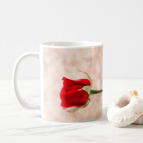 Red Rose w Personalizable Text Coffee Mug