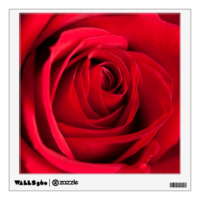 Red Rose Wall Decal (Front)
