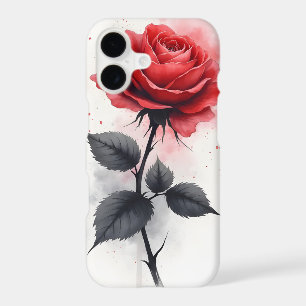 Red Rose - Watercolor flowers iPhone 17 Case