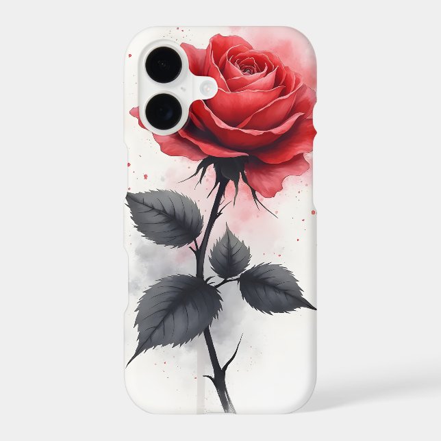 Red Rose - Watercolor flowers Case-Mate iPhone Case (Back)