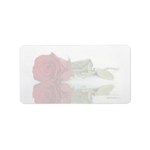 Red Rose Watermark Elegant DIY Print Wedding Label