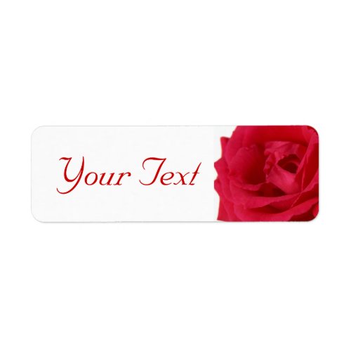 Red Rose Wedding Blank Address Labels
