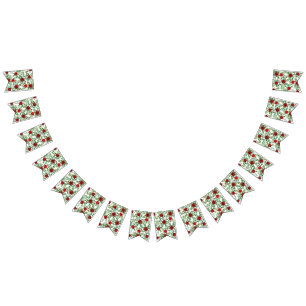 Red Rose Wedding Elegant Classic Bunting Flags