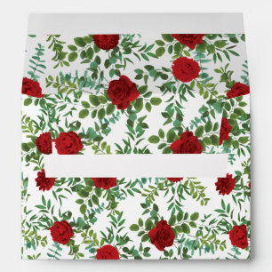 Red Rose Wedding Envelope