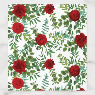 Red Rose Wedding Envelope Liner