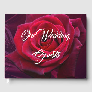 red Rose wedding Guest Book