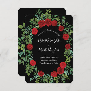 Red Rose Wedding Invitation