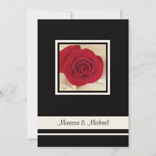 Red Rose Wedding Invitation