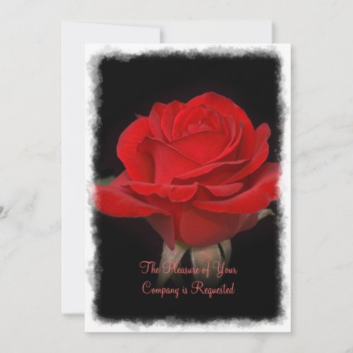 Red Rose Wedding Invitation
