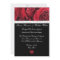 Red Rose Wedding Invitation with Gray Hearts