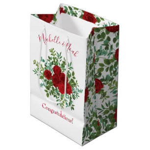 Red Rose Wedding Medium Gift Bag