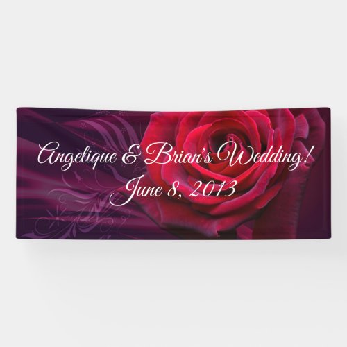 red Rose wedding reception Banner