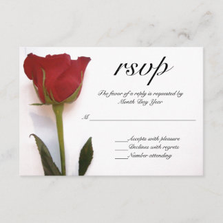Red rose wedding RSVP
