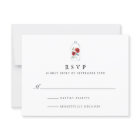 Red Rose Wedding RSVP Cards