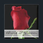 Red Rose Wedding Stickers Customize for Any Event- Magnet<br><div class="desc">Beautiful Elegant Orange and Fuchsia Gerber Daisy Wedding Invitations - If you would like a glossy finish (glossy on front side only) order the basic, linen or metallic papers - for a matte finish order recycled, felt or speckled. Perfect for all your invitations and party announcements. Choose from six paper...</div>
