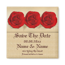 Red rose wedding trio | Personalized