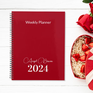 Red Rose Weekly Monthly Business Planner