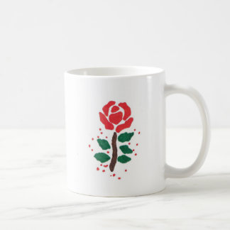 RED ROSE WHITE 11 OZ MUG