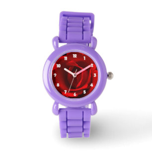 Red Rose White Fat Numbers wacna Watch