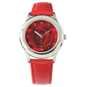 Red Rose White Script Numbers wacnm Watch
