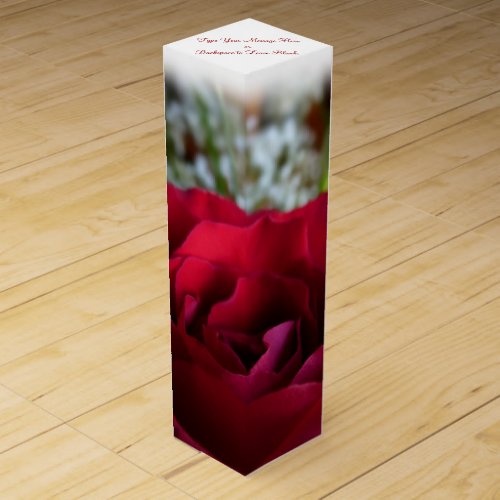 Red Rose Wine Box Personalized Romantic Rose Box