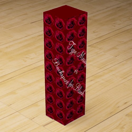 Red Rose Wine Box Personalized Romantic Rose Box