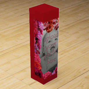 Red Rose Wine Box Personalized Romantic Rose Box