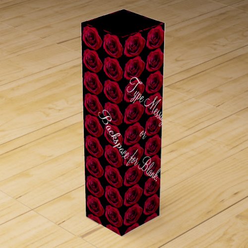 Red Rose Wine Box Personalized Romantic Rose Box