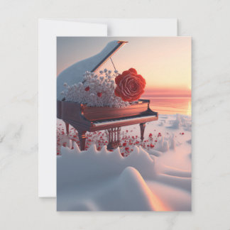 Red Rose Winter Grand Piano