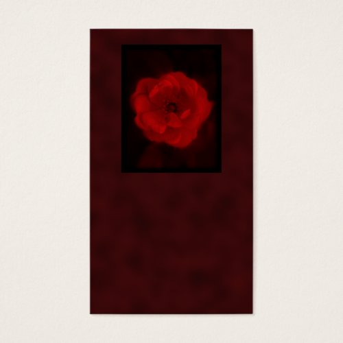 Red Rose. With Black and Deep Red. Business Card Template