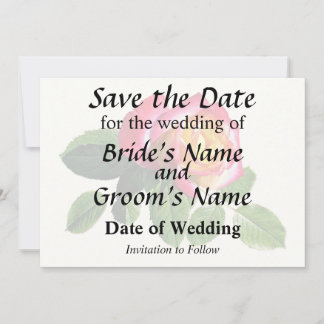 Red Rose With Golden Yellow Center Save The Date