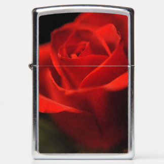 Red Rose With Veins Zippo Lighter
