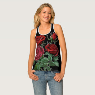 "Red Rose Women's Tank Top – Bloom with Grace