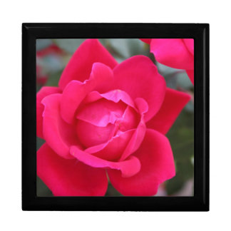 RED ROSE Wooden Jewelry Keepsake Box