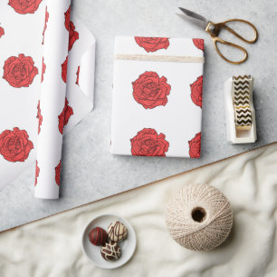 Red Rose Wrapping Paper