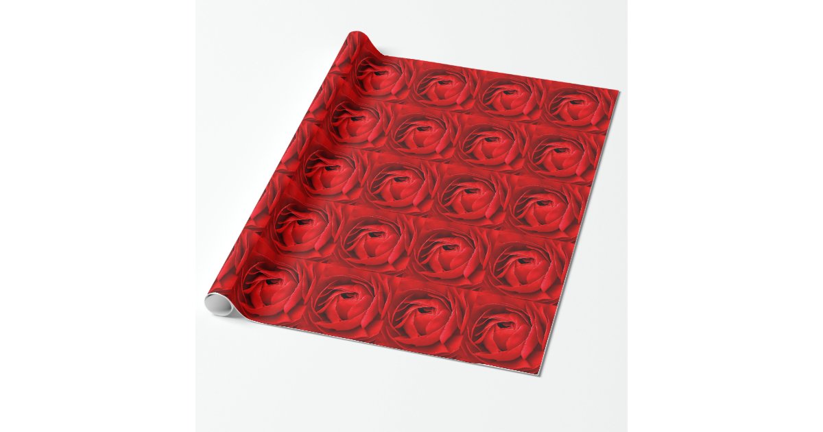 RED ROSE WRAPPING PAPER