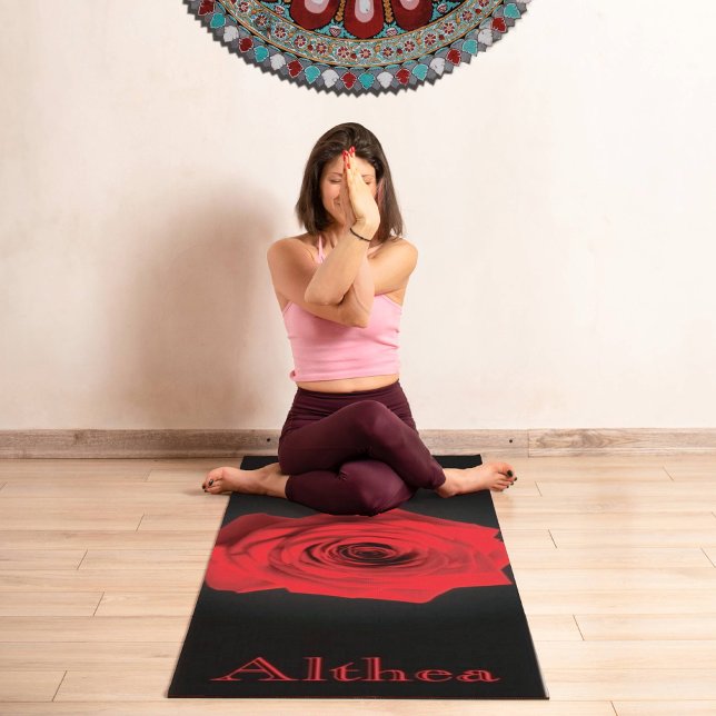 Red Rose Yoga Mat – Healing & Inner Strength (Creator Uploaded)