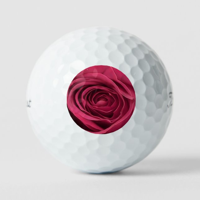 Red Rosebud Golf Balls (Front)