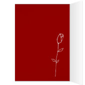 Red Rosebud Love Card (Inside (Left))