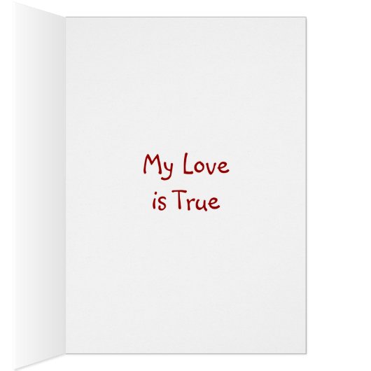 Red Rosebud Love Card (Inside (Right))