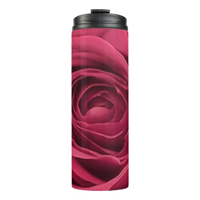 Red Rosebud Thermal Tumbler (Front)