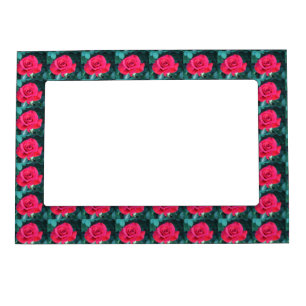 Red Rosebuds Magnetic Frame