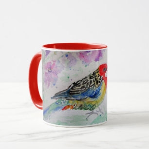 Red Rosella Australian Birds Bottlebrush Mug