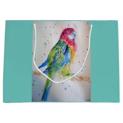 Red Rosella Parrot Bird Gift Present Bag